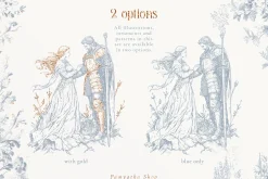The romantic Middle Ages clipart set