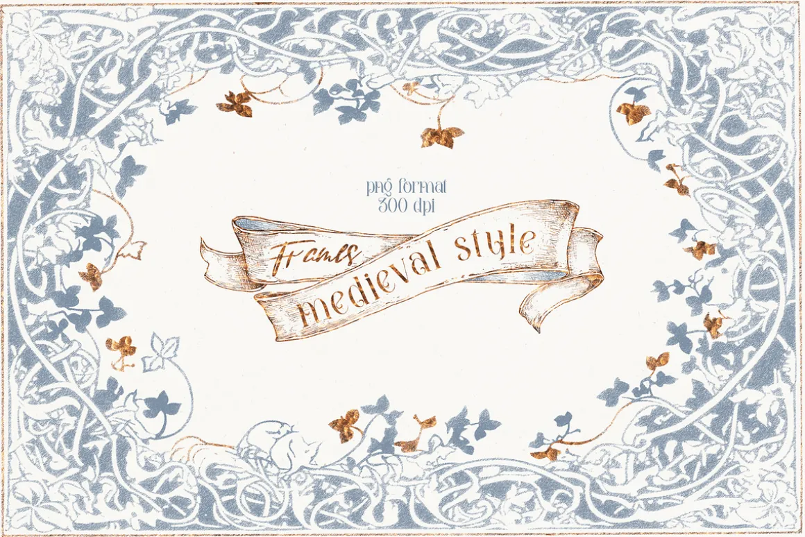 The romantic Middle Ages clipart set