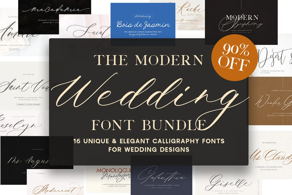 The Wedding Calligraphy Font Bundle
