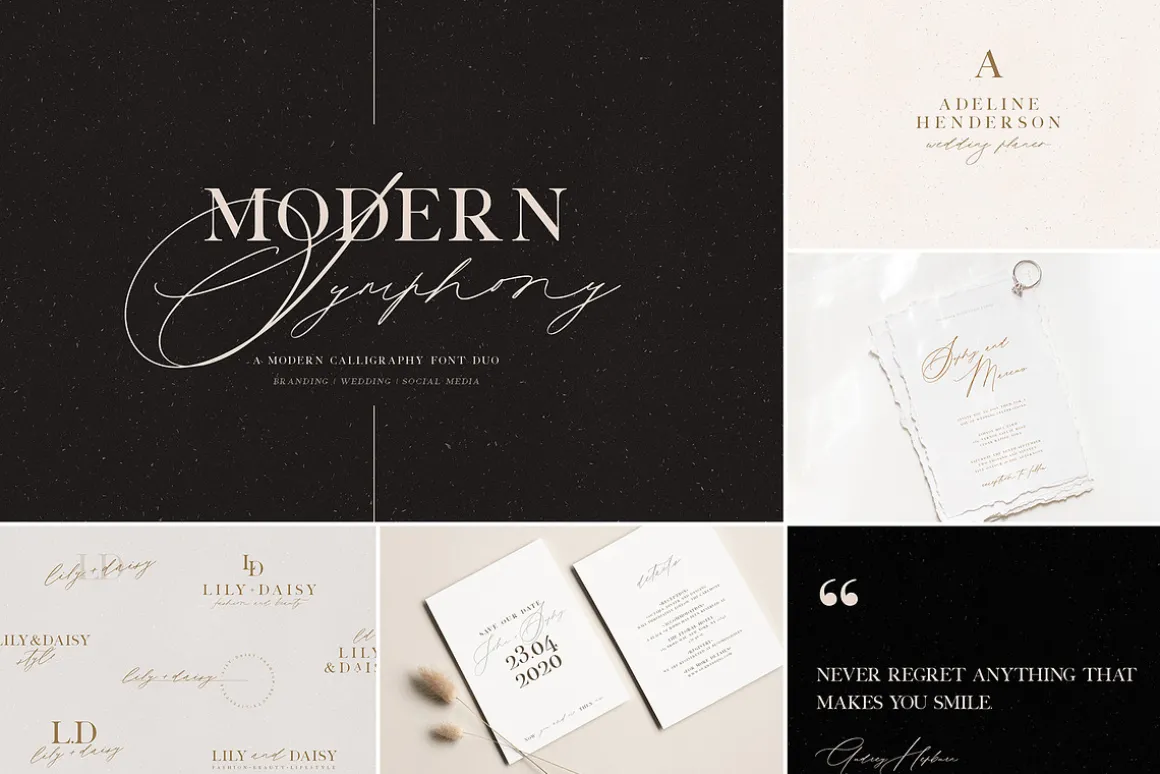 The Wedding Calligraphy Font Bundle