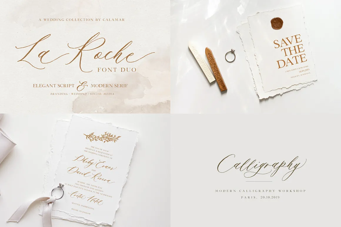 The Wedding Calligraphy Font Bundle