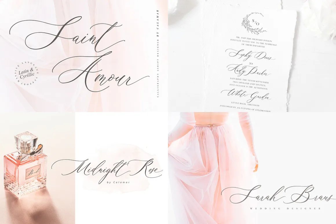 The Wedding Calligraphy Font Bundle