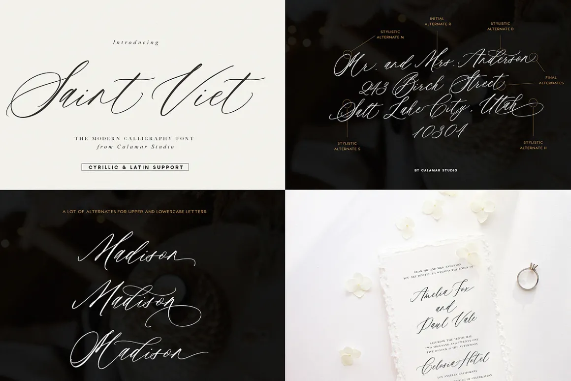 The Wedding Calligraphy Font Bundle