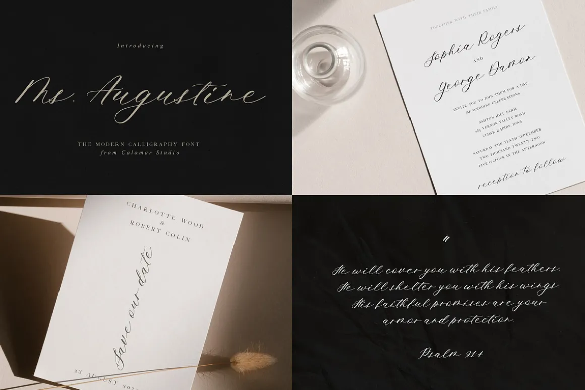The Wedding Calligraphy Font Bundle