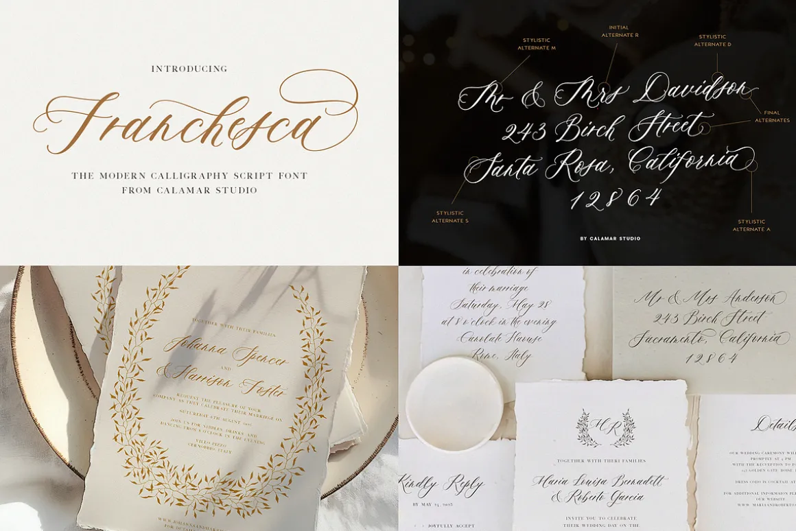 The Wedding Calligraphy Font Bundle