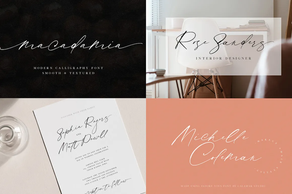 The Wedding Calligraphy Font Bundle