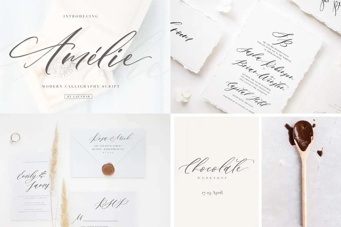 The Wedding Calligraphy Font Bundle