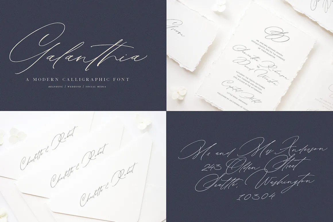 The Wedding Calligraphy Font Bundle
