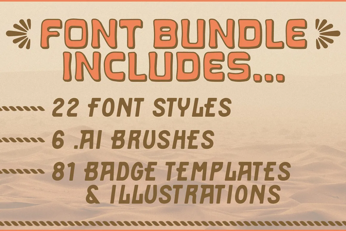 The Western Desert Font Bundle