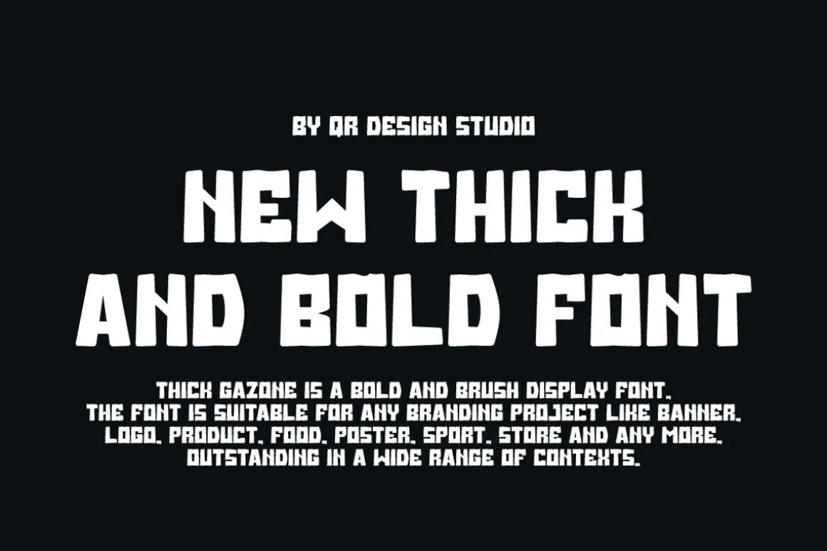 Thick Gazone - Rounded Font