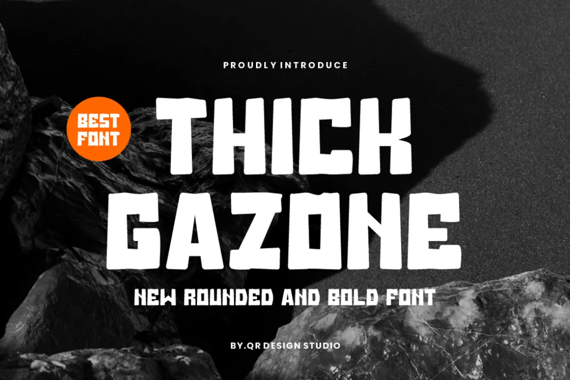 Thick Gazone - Rounded Font