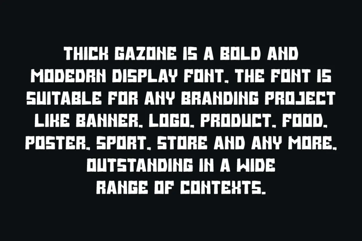 Thick Gazone - Rounded Font