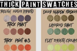 Thick paint Procreate brushes