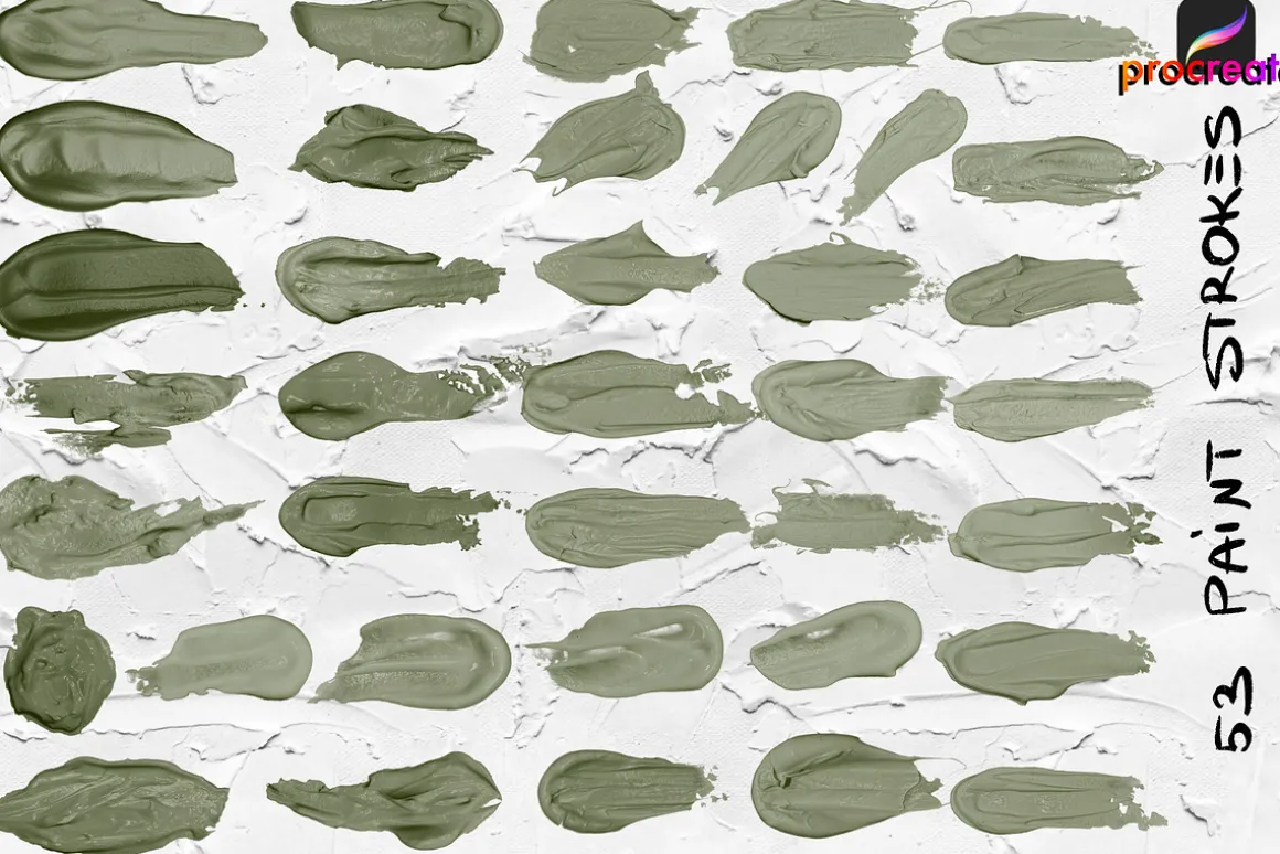 Thick paint Procreate brushes