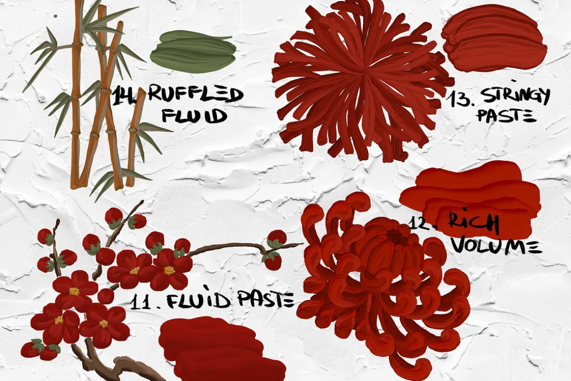 Thick paint Procreate brushes