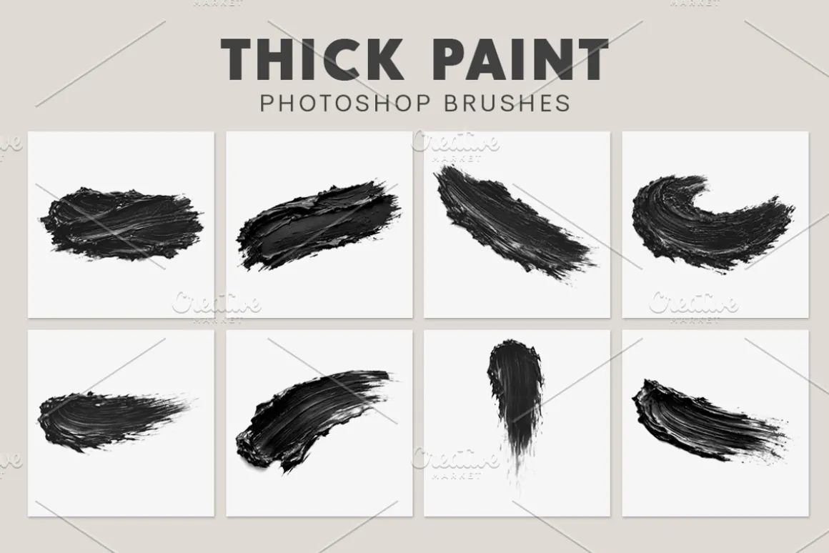 Thick Paint Strokes Brushes