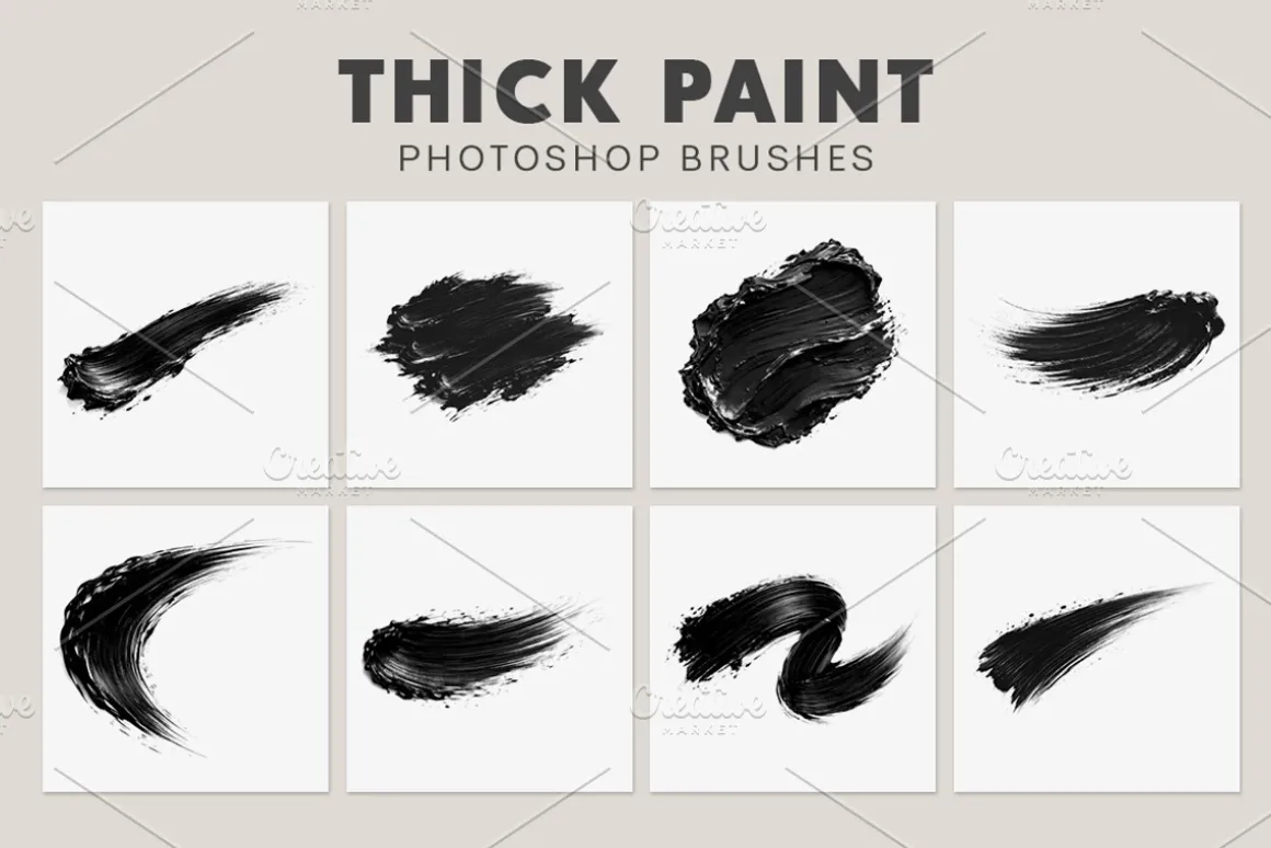 Thick Paint Strokes Brushes