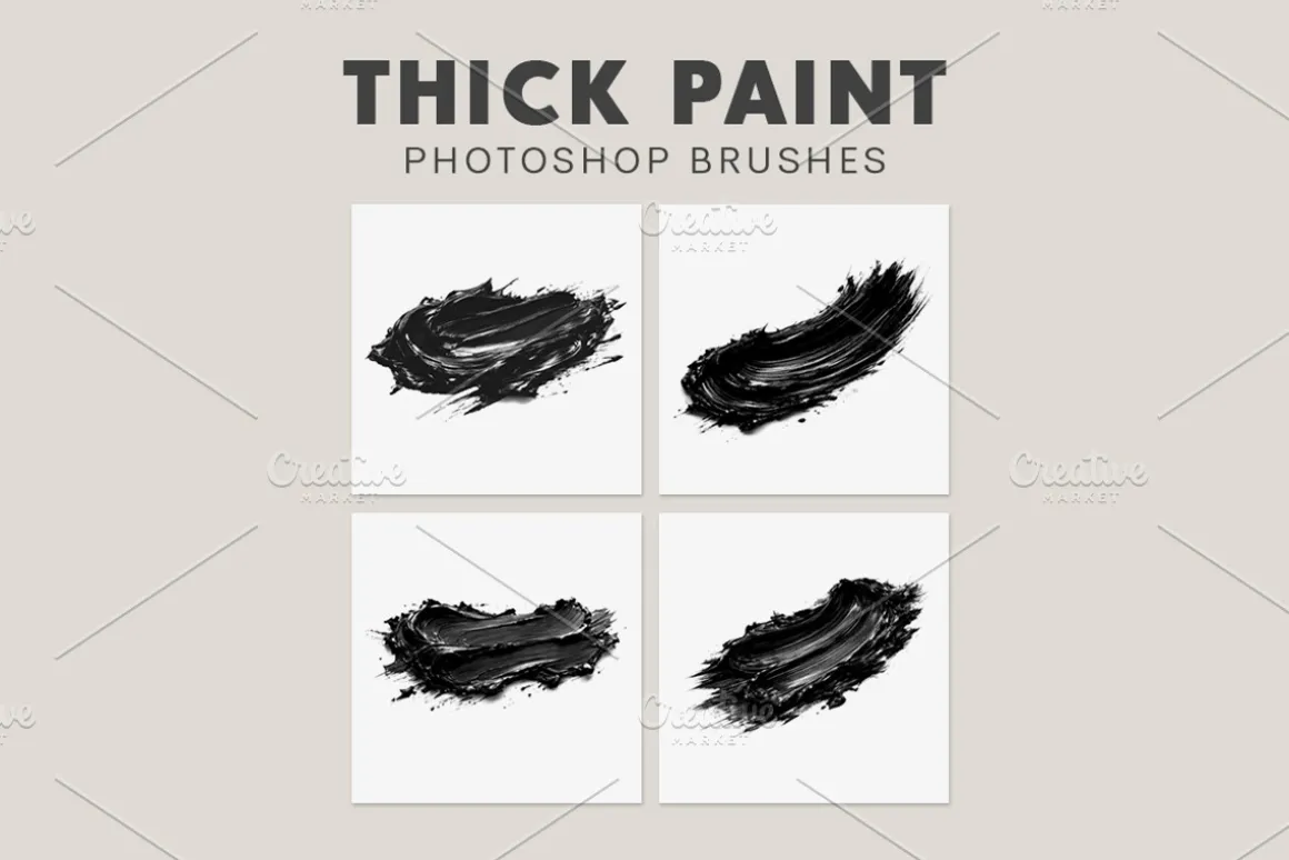 Thick Paint Strokes Brushes