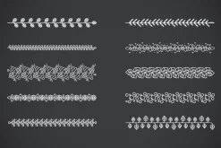10 Thin Line Borders Pattern Brushes
