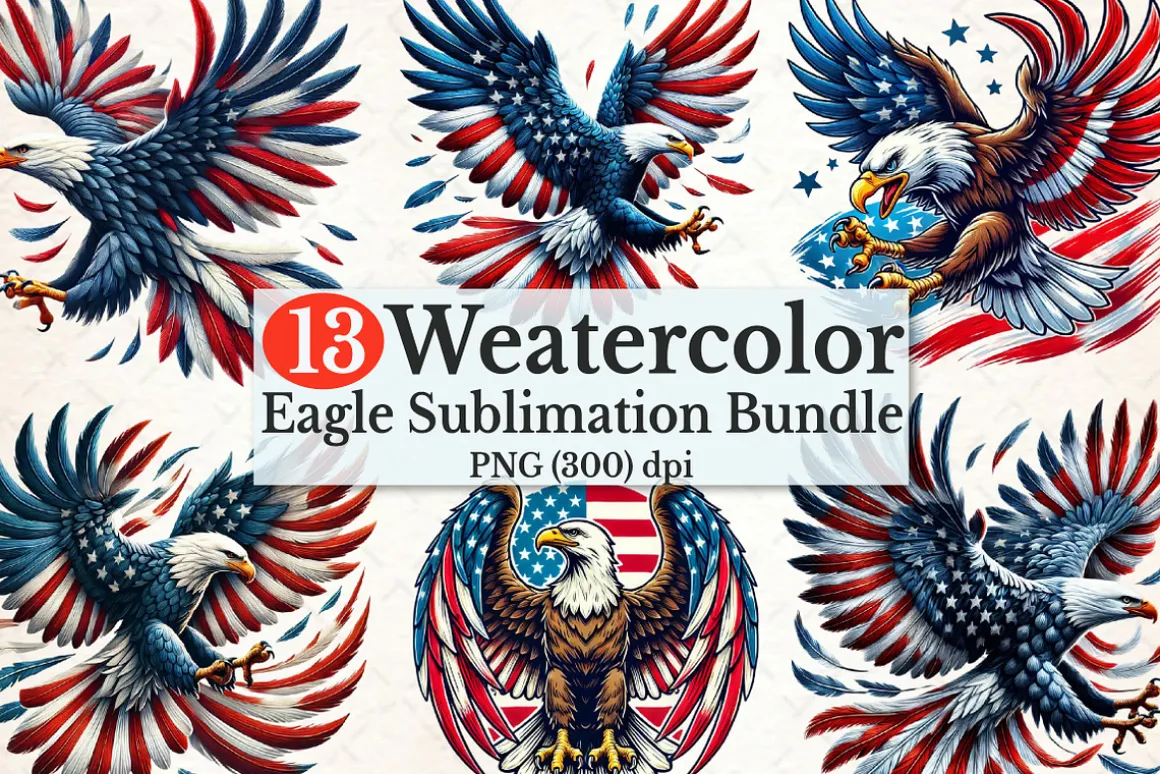 4th of July American Eagle Clipart