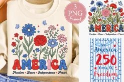 4th of July Wildflower PNG