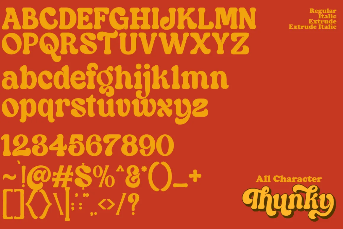 Thunky - Chunky Retro Typeface