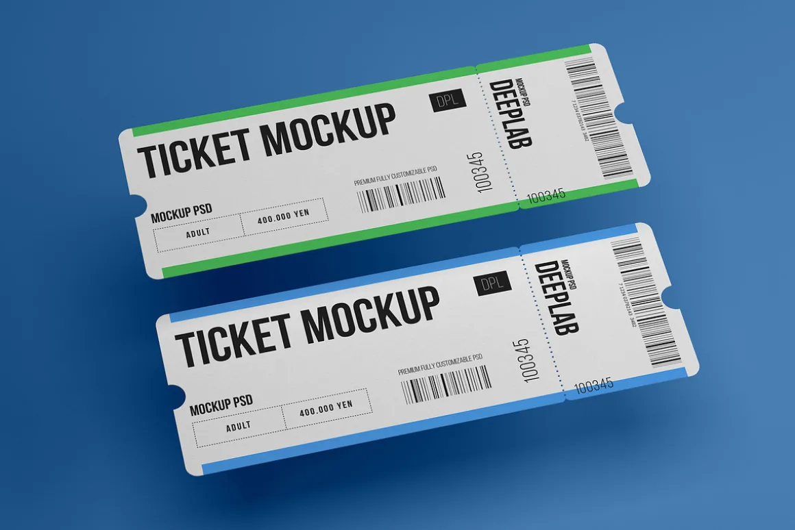 Tickets Mockup Set - 17 styles
