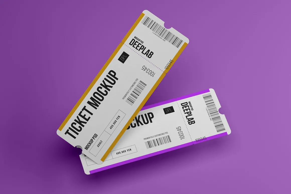 Tickets Mockup Set - 17 styles