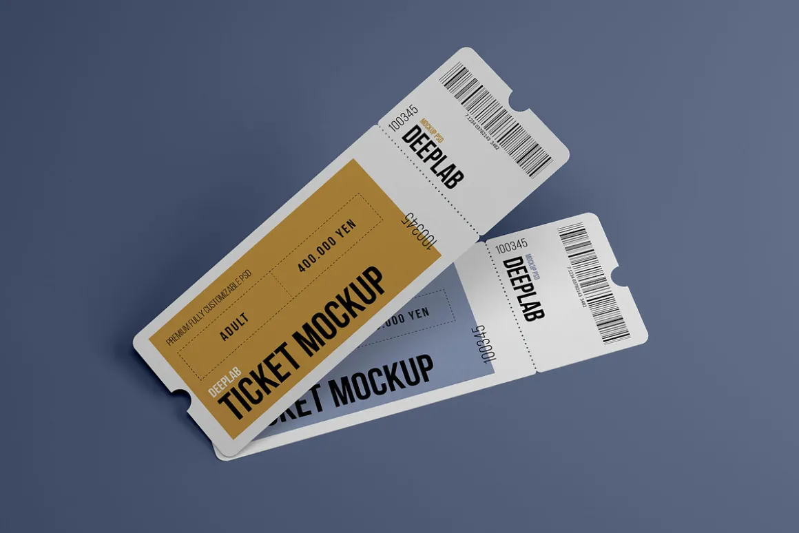 Tickets Mockup Set - 17 styles