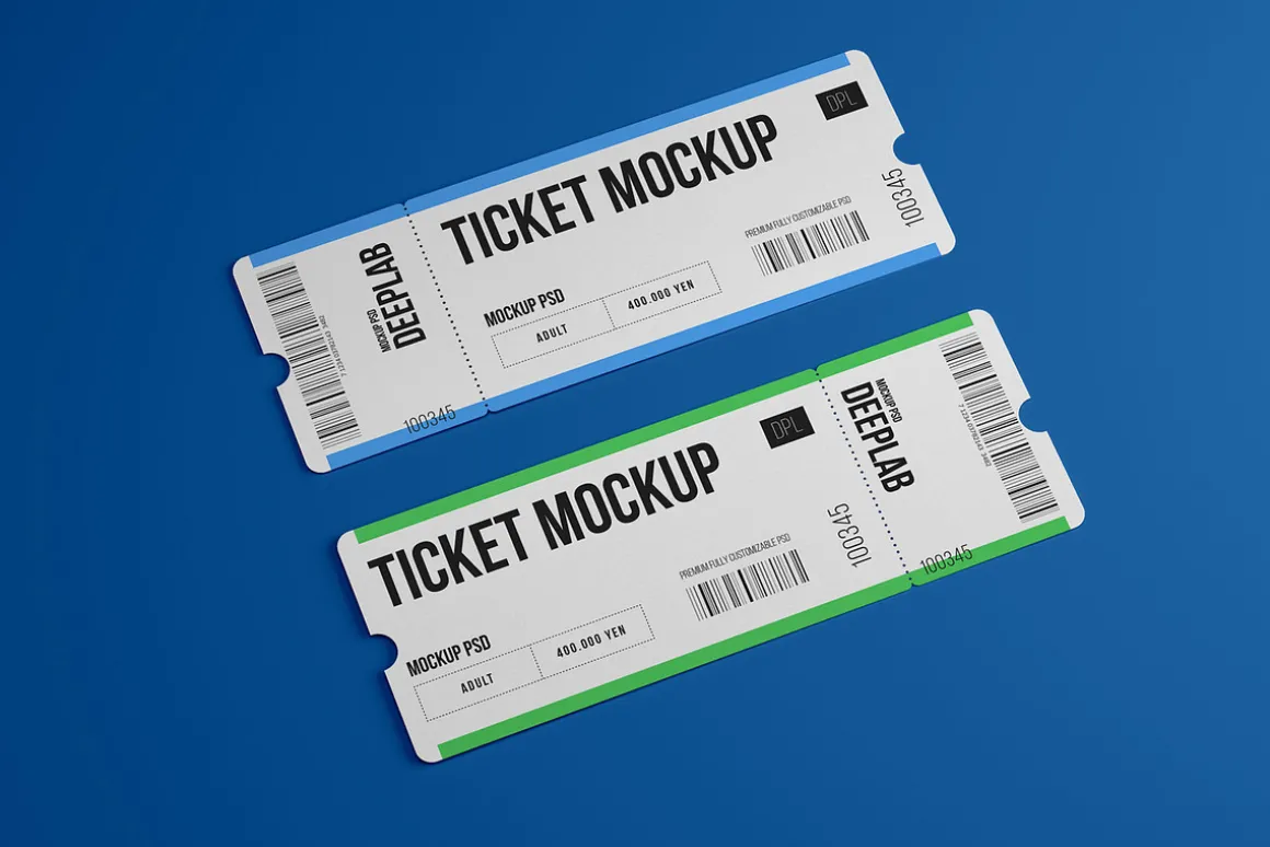 Tickets Mockup Set - 17 styles