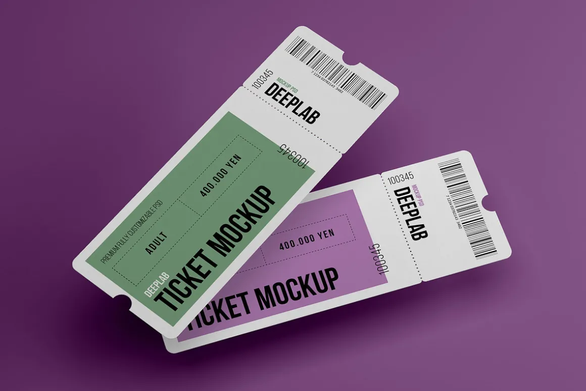 Tickets Mockup Set - 17 styles