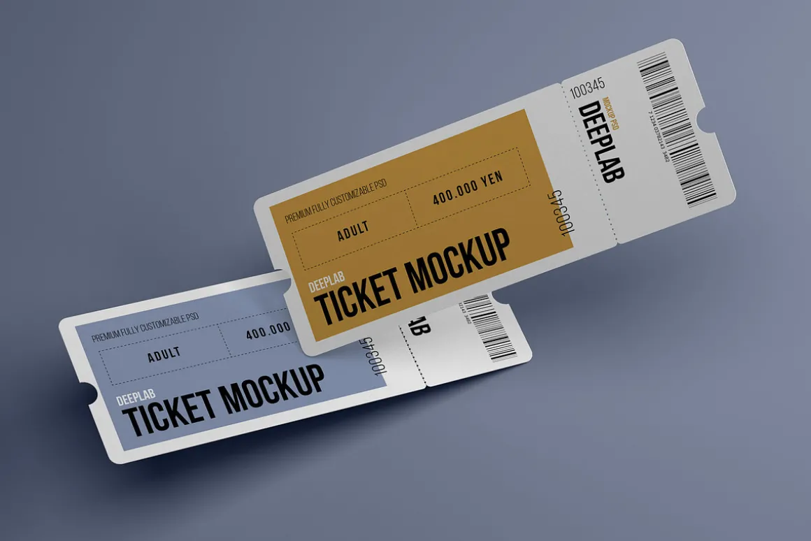 Tickets Mockup Set - 17 styles