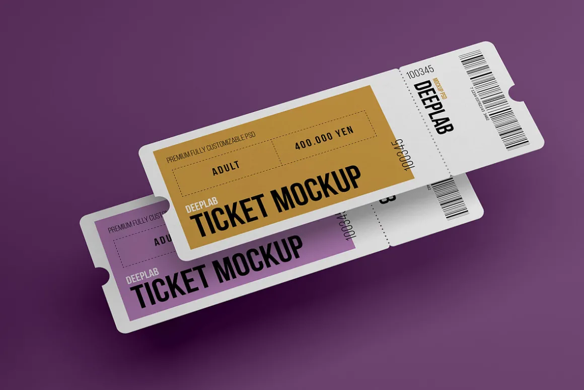 Tickets Mockup Set - 17 styles