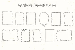 Timeless Christmas Line Art Motifs