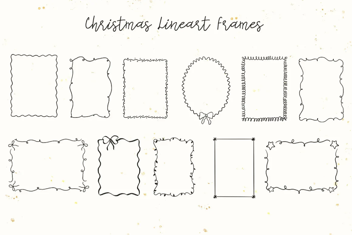 Timeless Christmas Line Art Motifs