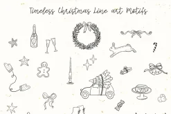 Timeless Christmas Line Art Motifs