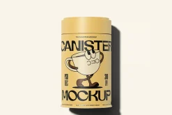 Tin Canister Mockup 2 Views