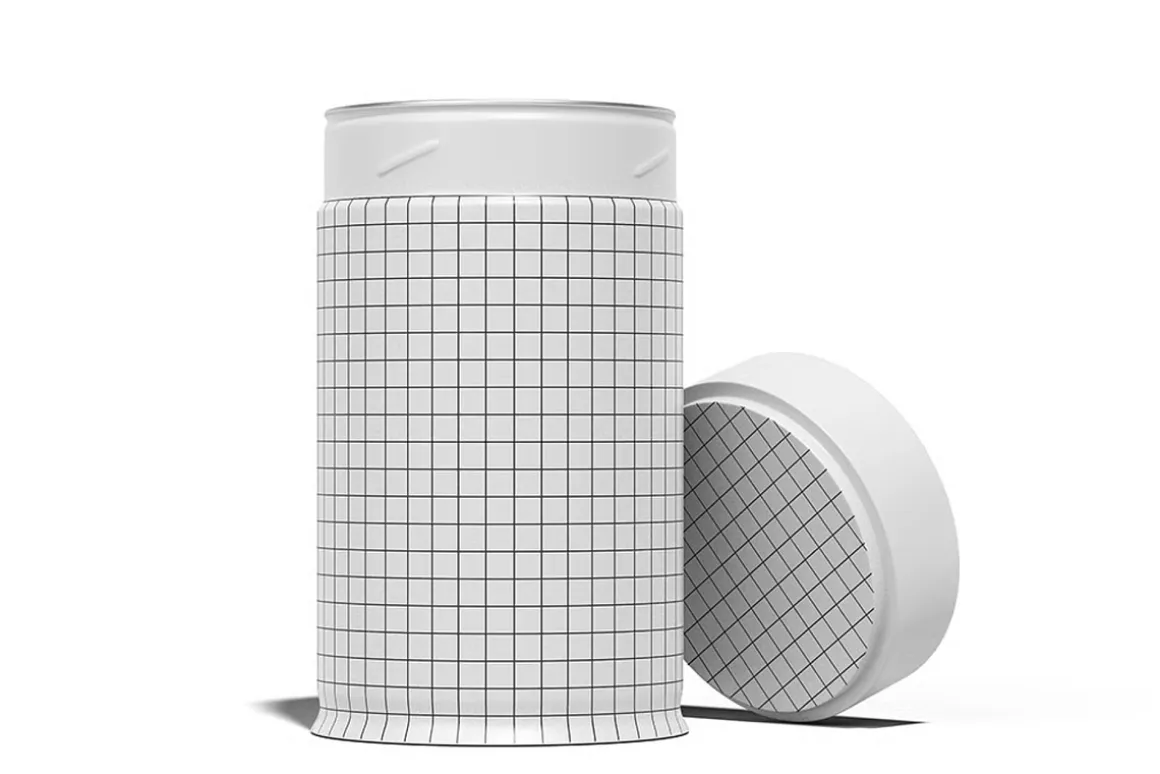Tin Canister Mockup 2 Views