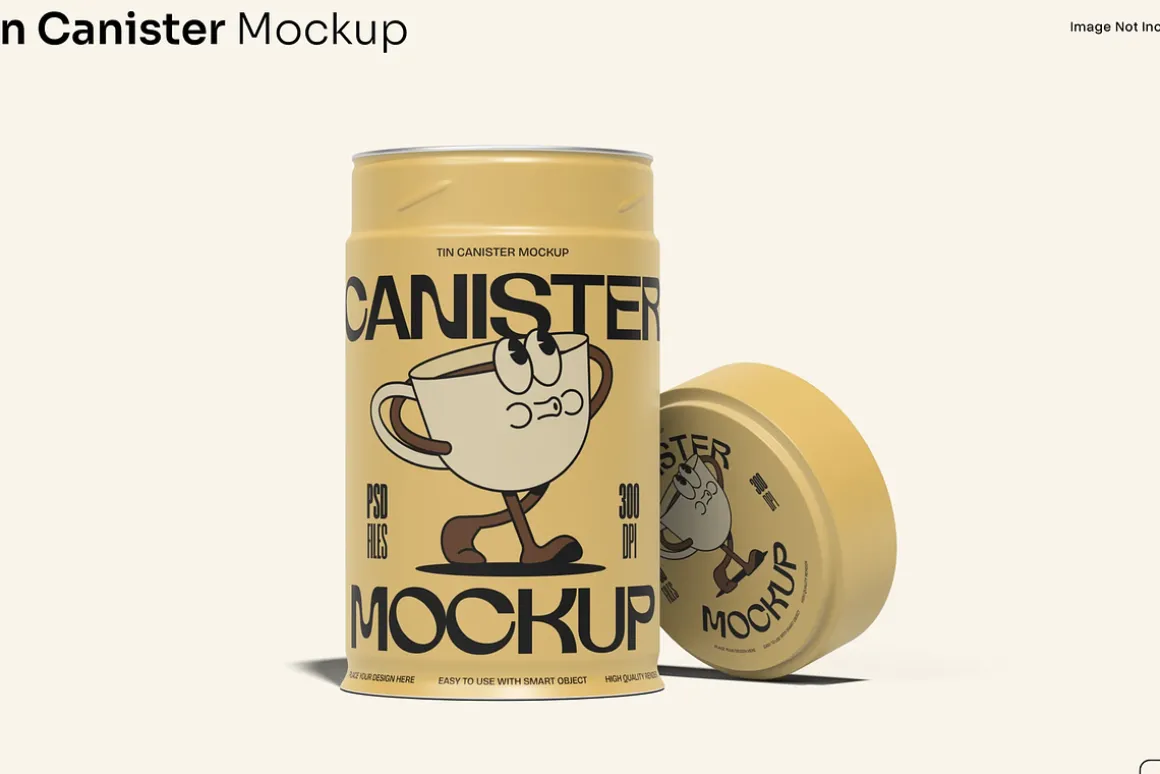 Tin Canister Mockup 2 Views