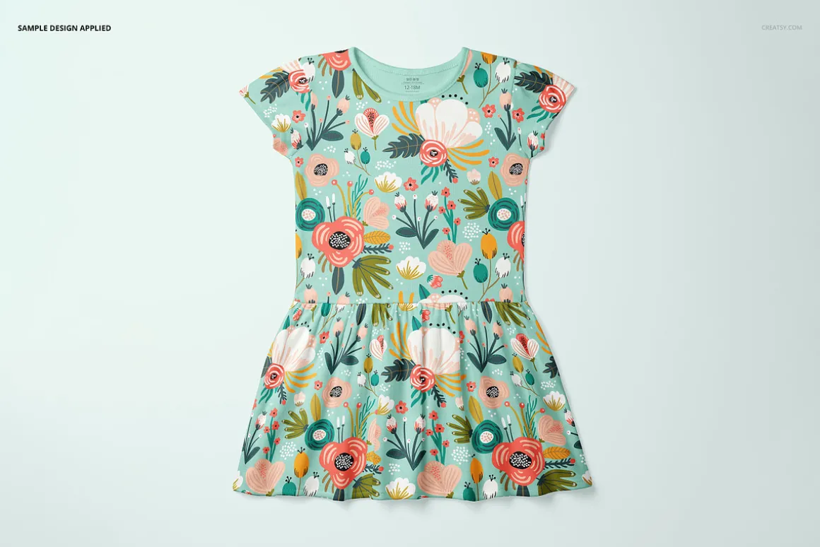 Toddler Rib Dress Mockup Set