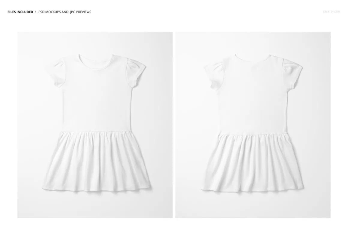 Toddler Rib Dress Mockup Set
