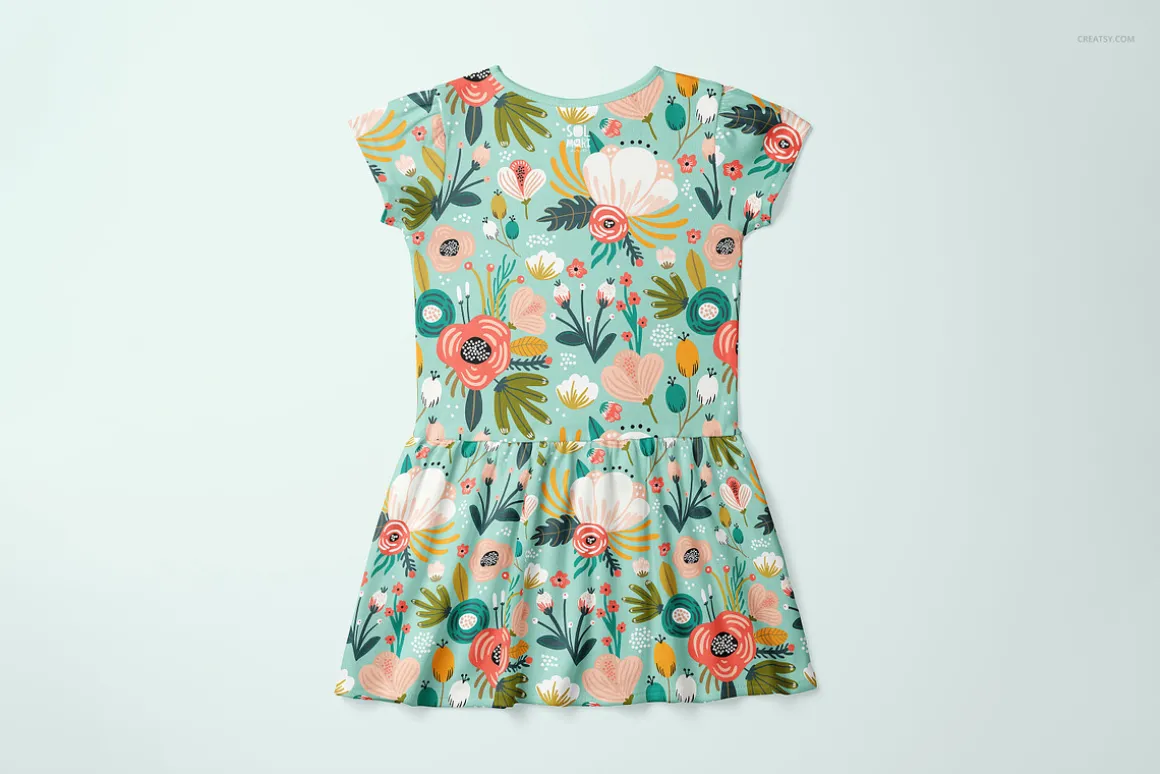 Toddler Rib Dress Mockup Set