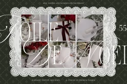 Toile De Noel Christmas Mockup