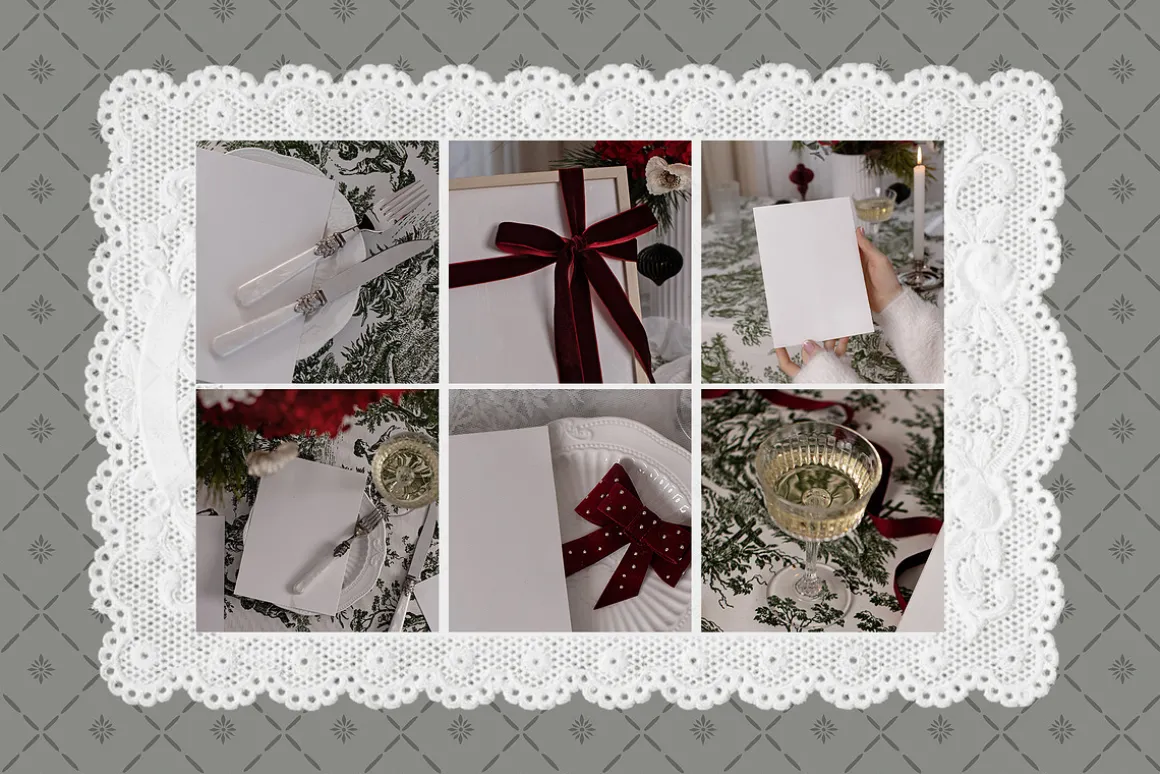 Toile De Noel Christmas Mockup