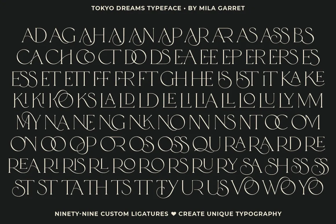 Tokyo Dreams Display Ligature Serif
