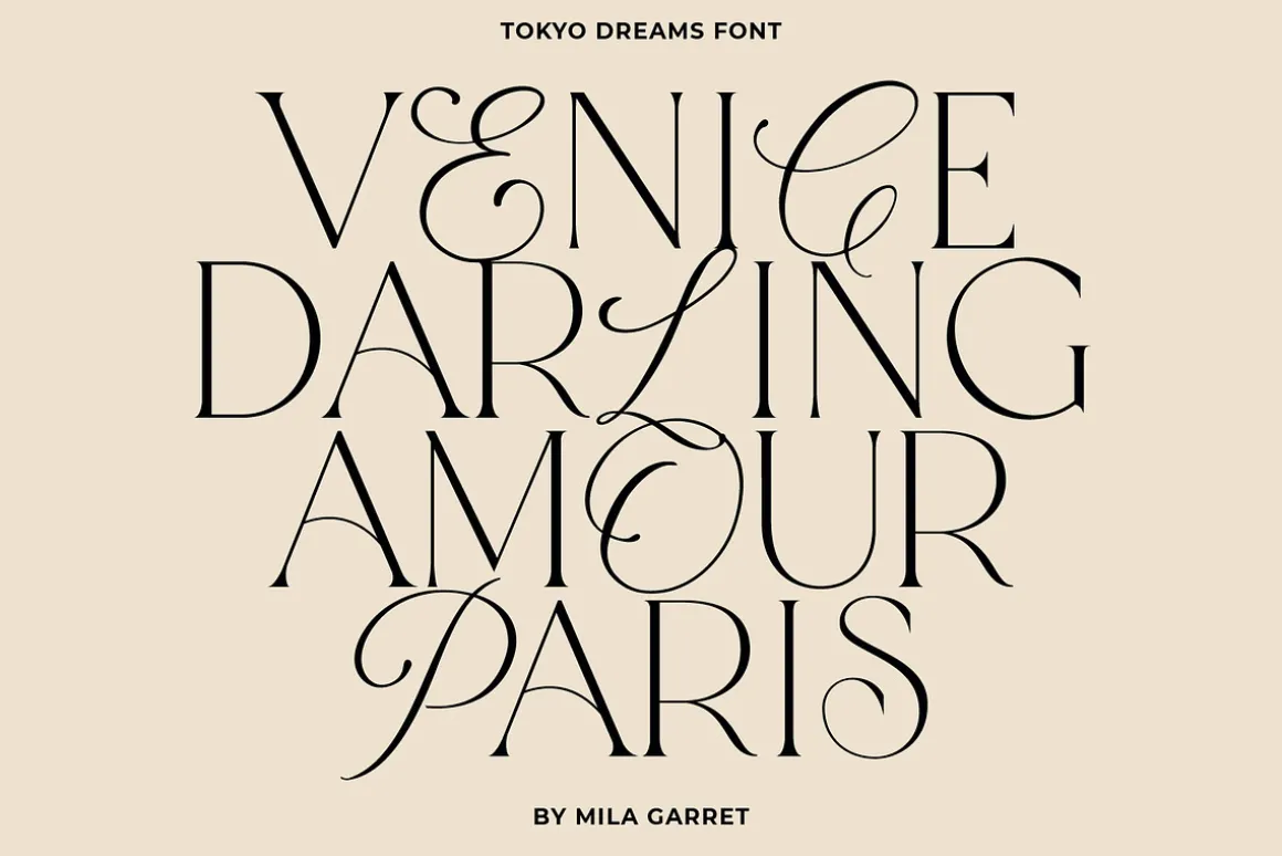 Tokyo Dreams Display Ligature Serif