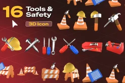 Tools and Safety Construction 3D