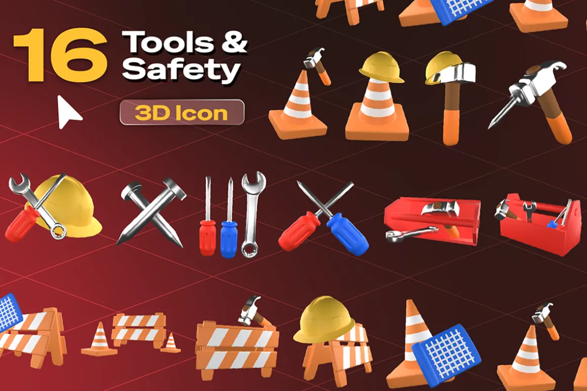 Tools and Safety Construction 3D