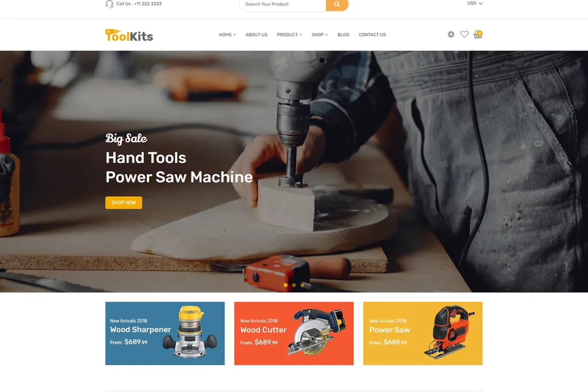 Tools, Equipment Store Shopify Theme
