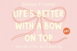 Top Bow Romantic Font Family